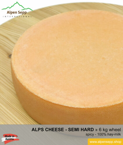 Alps cheese wheel - 6 kg - spicy
