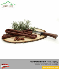 Artisanal pepper biter sausage - hot & spicy hard sausage specialty