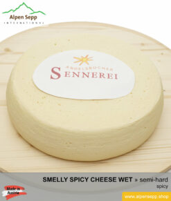 SMELLY SPICY CHEESE WHEEL - semi-hard cheese - wet matured