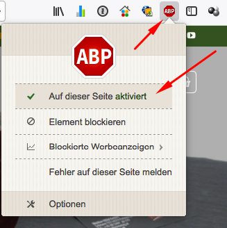 Adblocker deaktivieren