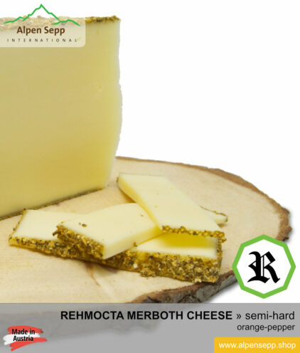 REHMOCTA CHEESE SPECIALTY » Merboth « - semi-hard with orange and pepper