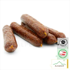 ORGANIC JUNIOR SNACKER Beef Sausage | Raw sausage made from 100% beef | 100 grams