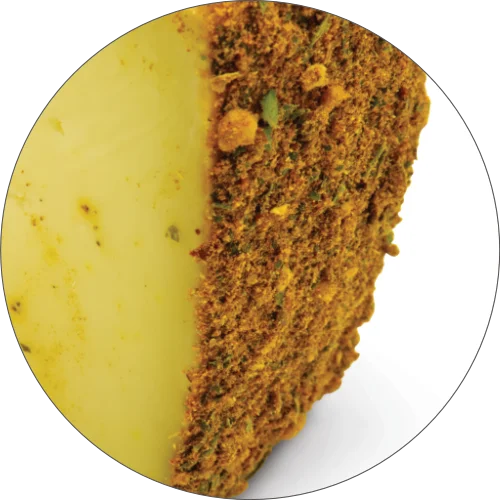 CHEESE REHMOCTA® » Ehni « | Lactose-free hay milk cheese variety with STAY SPICED! spice blend + refined with cardamom & ginger | 100% Great Enjoyment Guarantee