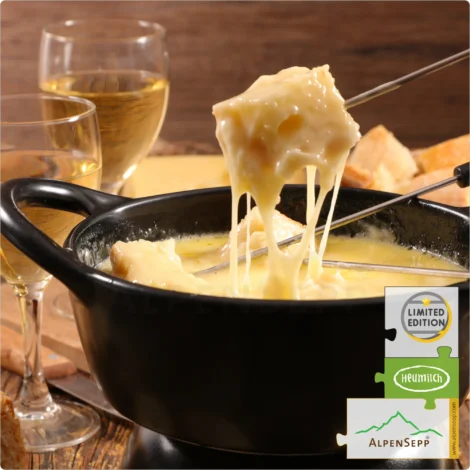 Premium Cheese Fondue | Cheese ready-meal specialty made from hay milk® in a bag | aromatic + spicy | 500 grams