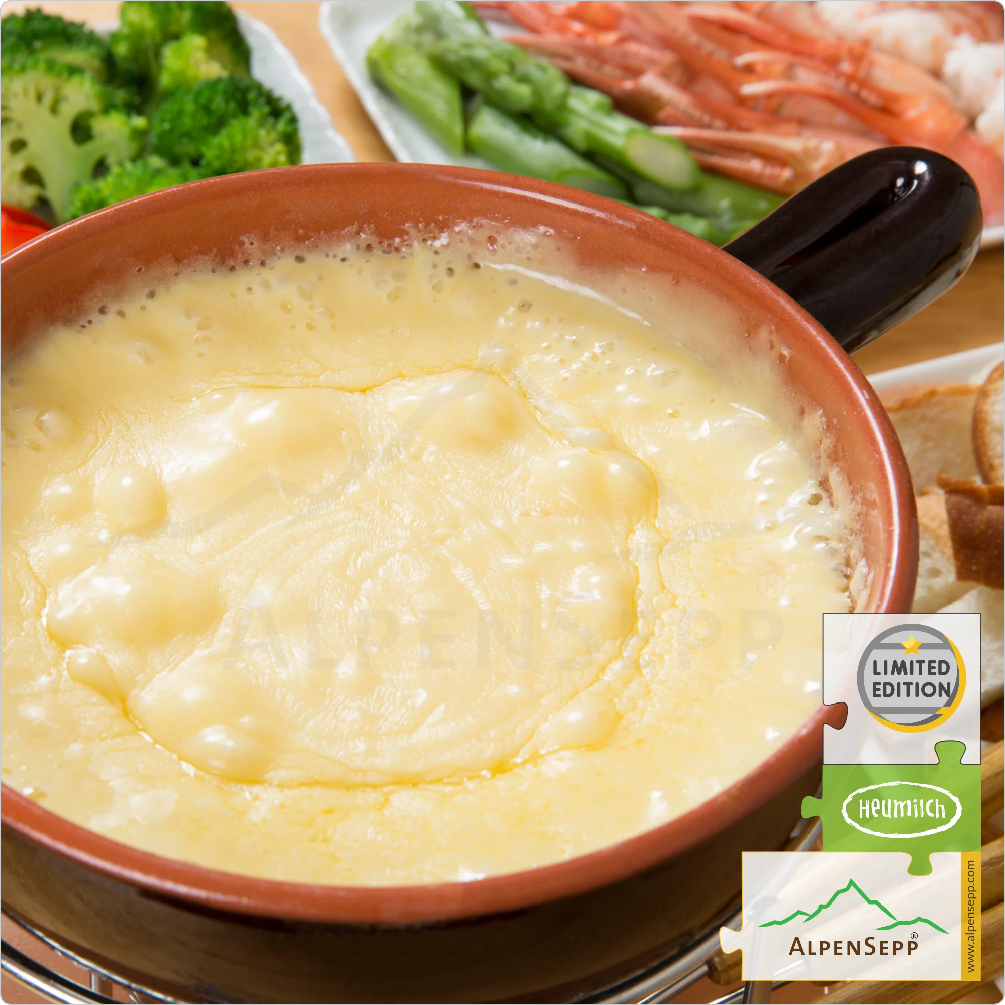 Premium Cheese Fondue | Cheese ready-meal specialty made from hay milk® in a bag | aromatic + spicy | 500 grams