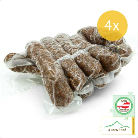 KAMINWURZEN Sausage – Smoked Hard Sausage | Traditional PREMIUM Raw Sausage | 4 Pairs