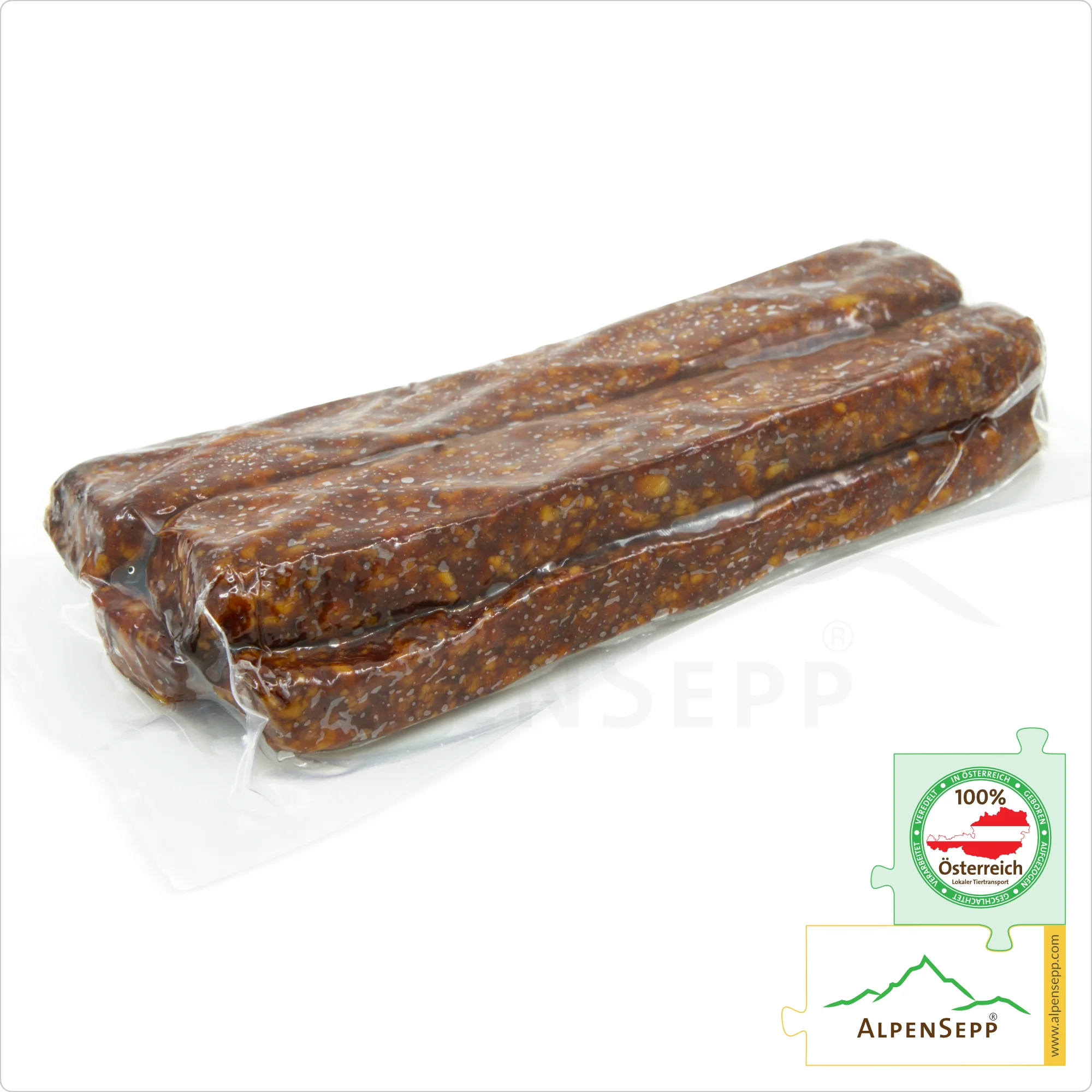 GENDARME rectangular sausage | Austrian Smoked, spicy cured sausage – 2 pairs