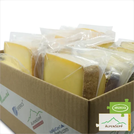 MEGA Cheese Box | Up to 18 lactose-free hay milk cheese varieties straight from the cheese cellar | 4,1 kg for the ultimate tasting party