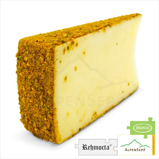 CHEESE REHMOCTA® » Ehni « | Lactose-free hay milk cheese variety with STAY SPICED! spice blend + refined with cardamom & ginger | 100% Great Enjoyment Guarantee