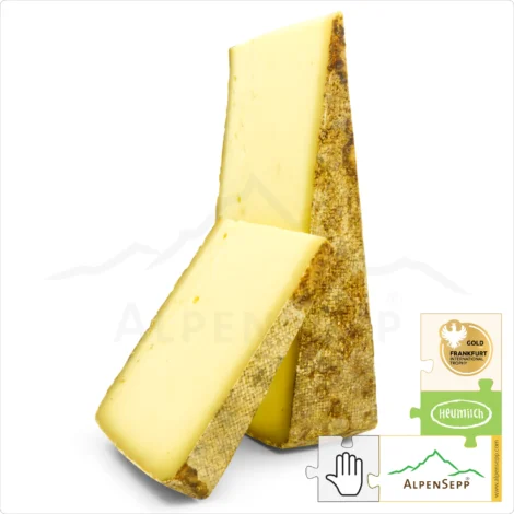 ALPINE CHEESE very tangy | matured for 12 months | lactose-free Austrian PREMIUM hay milk hard cheese straight from the cheese cellar | strong, spicy cheese enjoyment guarantee | Bergkäse 12 Monate