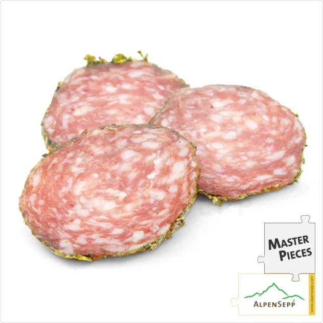 HERB SALAMI | Delicately Aromatic Salami with Herbs made from Pork | PREMIUM Sausage Variety | 1 Stick