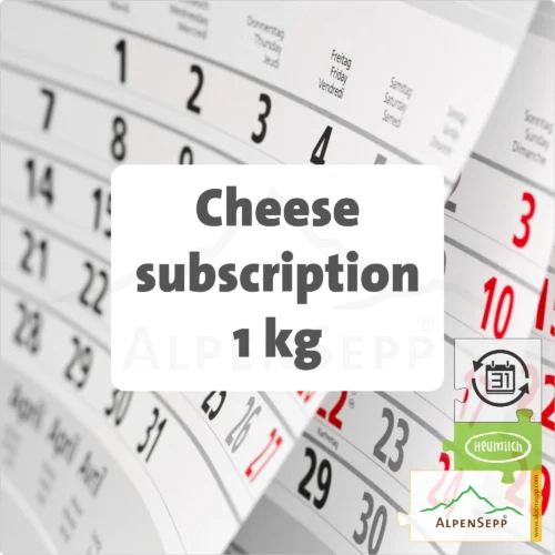 SUBSCRIPTION SEMI-HARD CHEESE - 1 KG | KÄSEABO SCHNITTKÄSE | lactose-free | Cheese Subscription with alternating cheese varieties | with flexible subscription duration 1 Cheese subscription 1kg