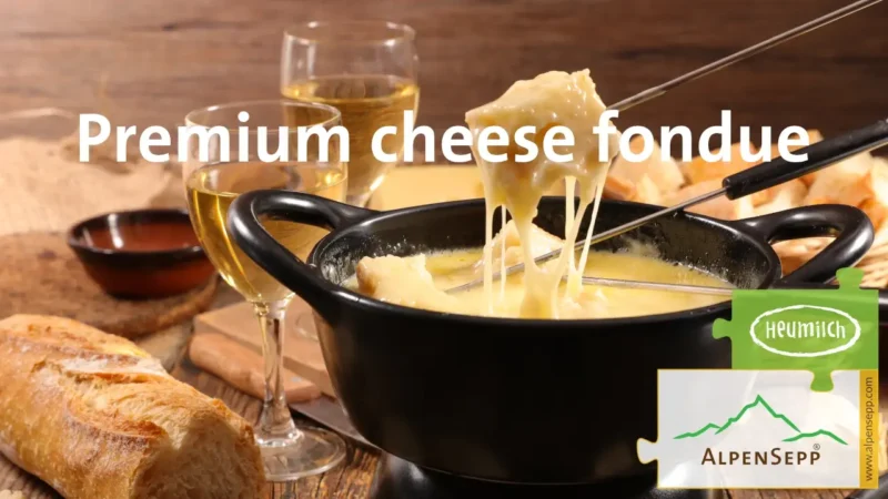 Culinary experience premium cheese fondue